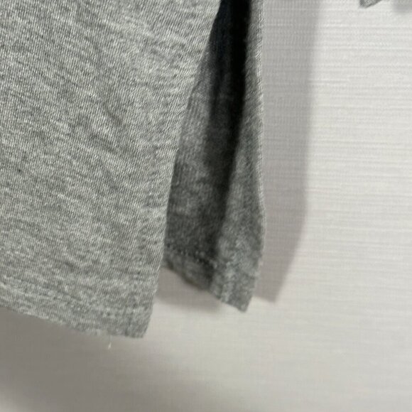 Cupio Top Womens Large Gray Stretch Tee Shirt Long Sleeve Pullover Split Hem - Picture 5 of 7